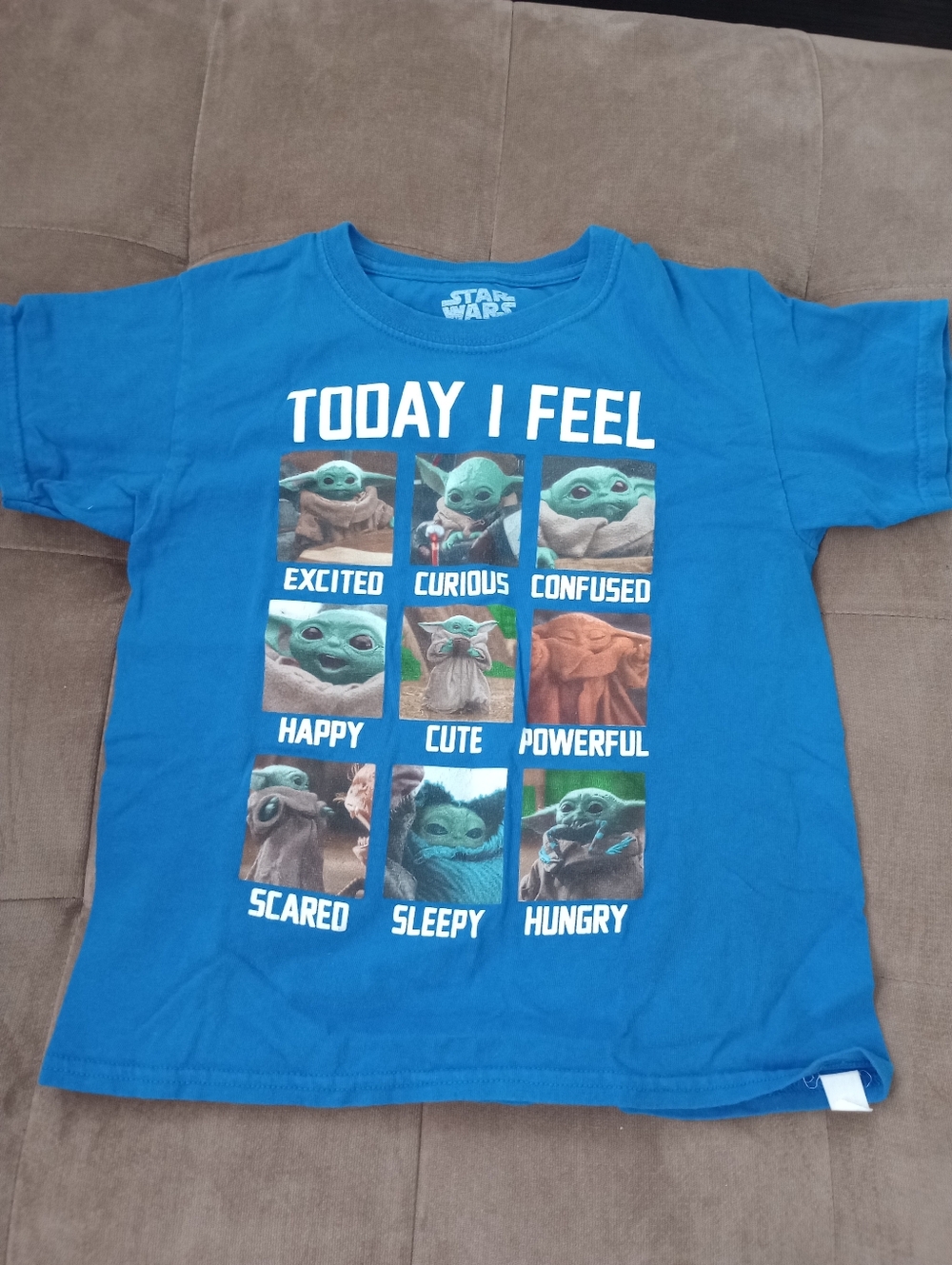 Kids - Blue Shirt W/Grogu Graphic